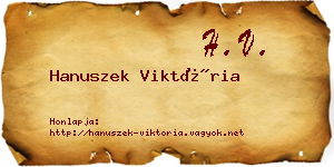 Hanuszek Viktória névjegykártya